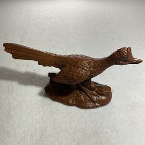 Vintage Hand Carved Wooden Roadrunner Sculpture Red Mill Mfg USA Folk Art